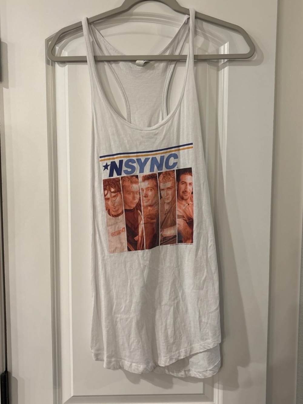 Hanes White NSYNC Band Photo Graphic Tee